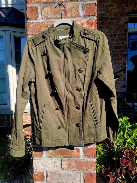 Sonoma Goods For Life Jackets & Blazers - Women’s Military-Inspired Double-Breasted Utility Jacket — Olive